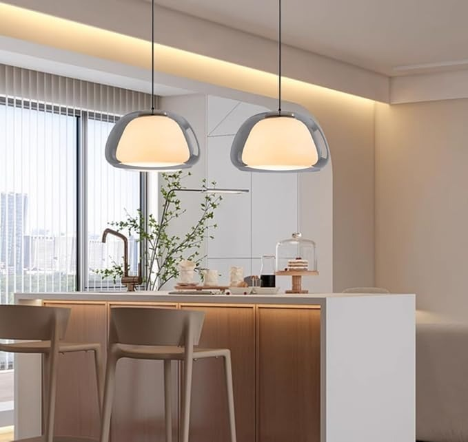 Moderne melkglas gelei hanglamp