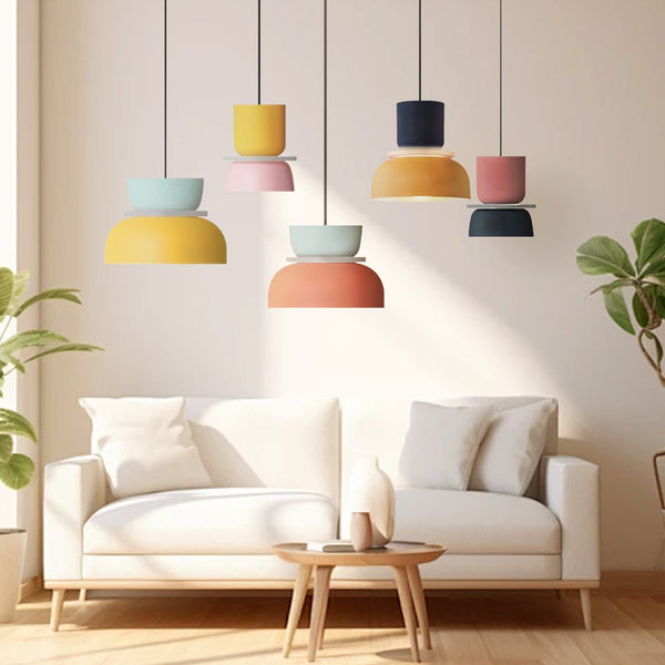Dulcy Kleurblok Scandinavische Hanglamp - Stralend thuis Amsterdam