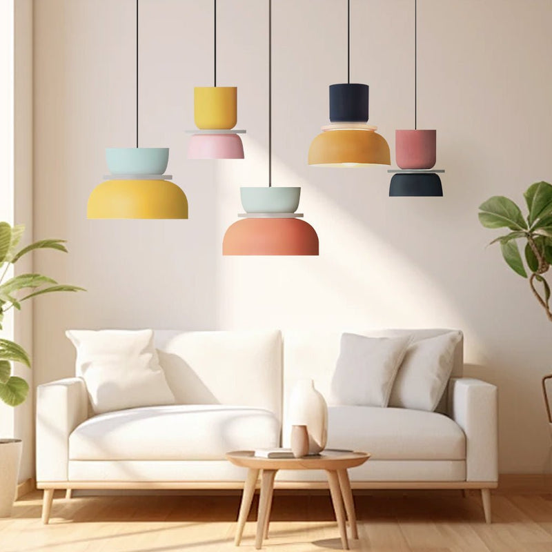 Dulcy Kleurblok Scandinavische Hanglamp - Stralend thuis Amsterdam
