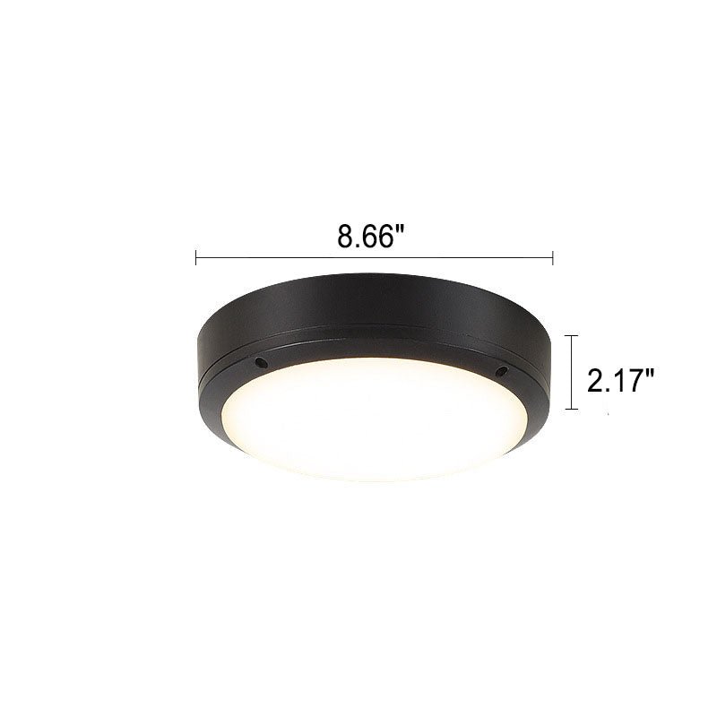 Eenvoudige buiten waterdichte aluminium ronde LED inbouw plafondlamp - Stralend thuis Amsterdam