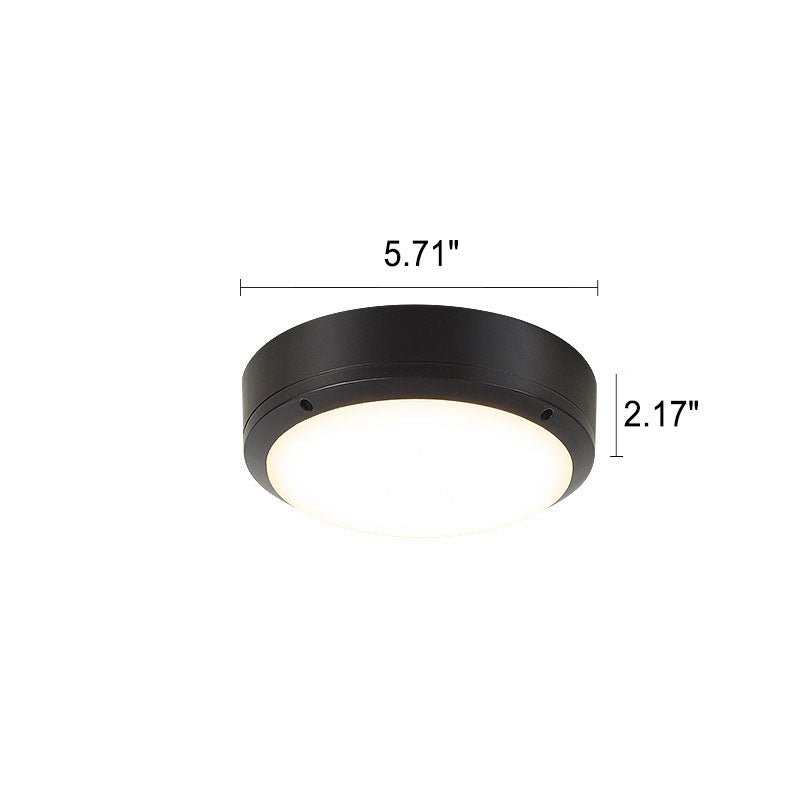 Eenvoudige buiten waterdichte aluminium ronde LED inbouw plafondlamp - Stralend thuis Amsterdam