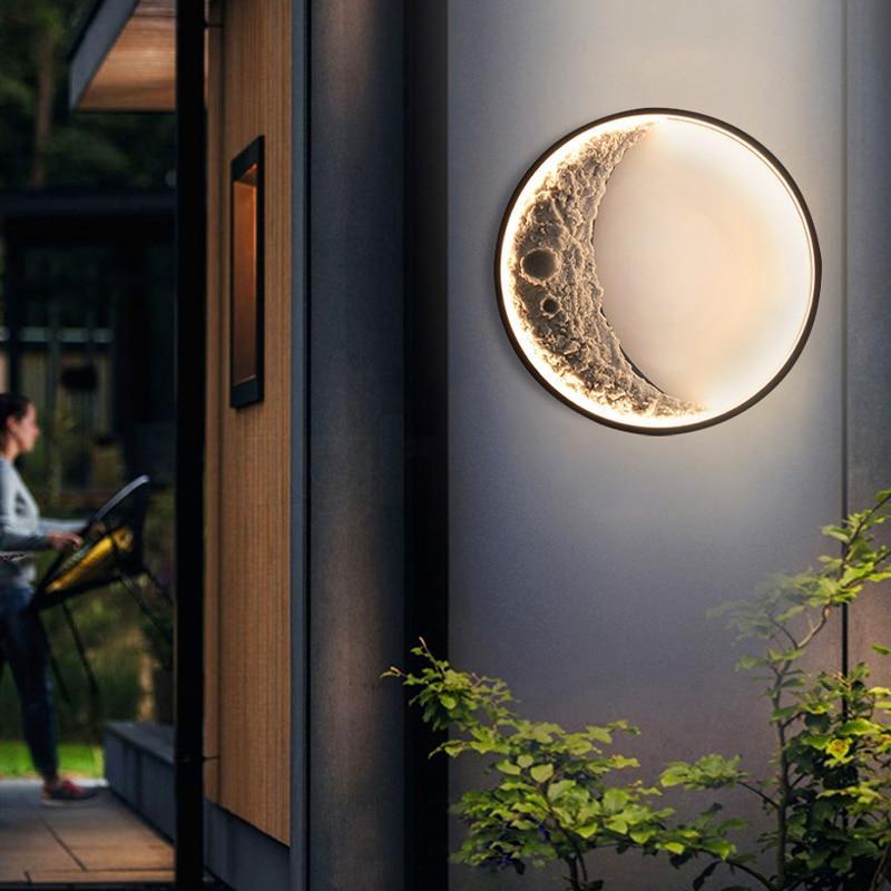 Elif Modern Moon Shape LED IP65 Waterproof Outdoor Light - Stralend thuis Amsterdam