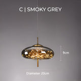 Essence | Exquisite Bruin Glas Hanglamp - Stralend thuis Amsterdam