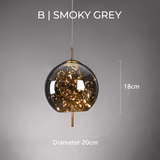 Essence | Exquisite Bruin Glas Hanglamp - Stralend thuis Amsterdam