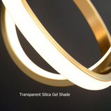 Gouden Geometrische Hanglamp 2-Ring LED in Messing