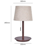 Gentle Glow Scandinavische walnotenlamp met luxe stoffen accenten - Stralend thuis Amsterdam
