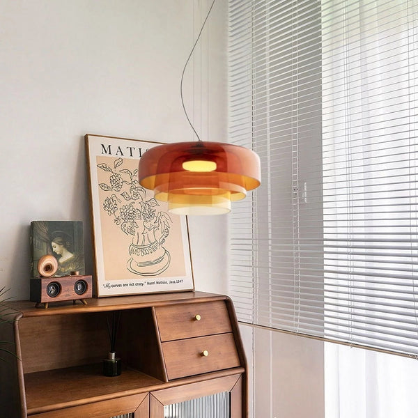 Hanglamp van noors glas