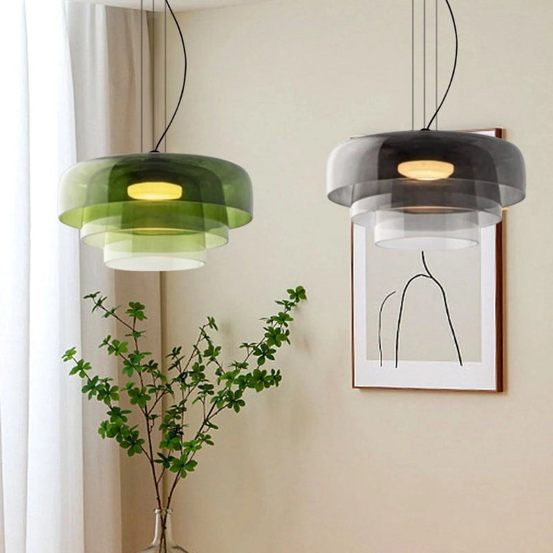 Hanglamp van noors glas