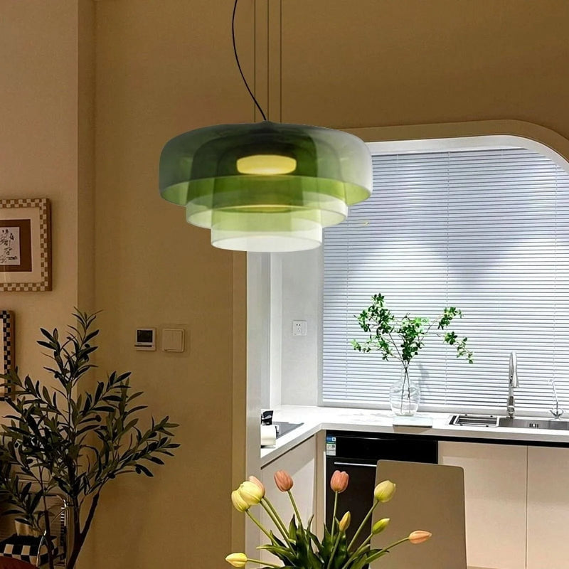 Hanglamp van noors glas