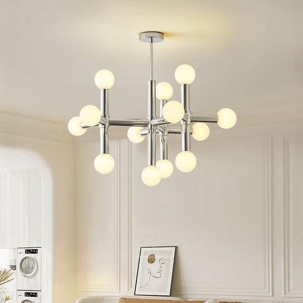 Glazen bolkroonluchter Scandinavische stijl - Stralend thuis Amsterdam