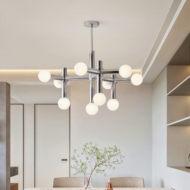 Glazen bolkroonluchter Scandinavische stijl - Stralend thuis Amsterdam