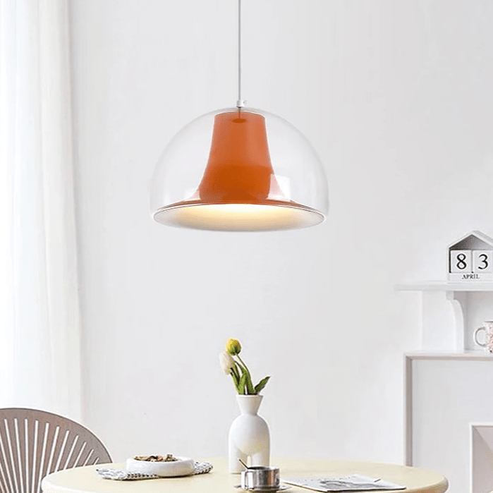 Halfronde kwallen glazen hanglamp - Stralend thuis Amsterdam