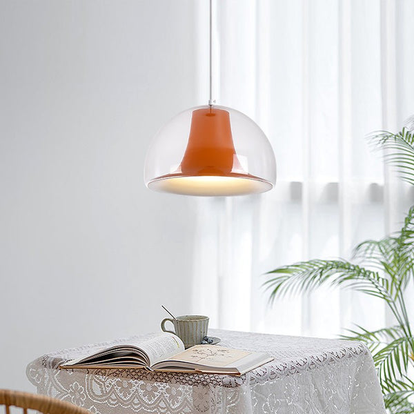 Halfronde kwallen glazen hanglamp - Stralend thuis Amsterdam