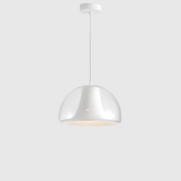 Halfronde kwallen glazen hanglamp - Stralend thuis Amsterdam
