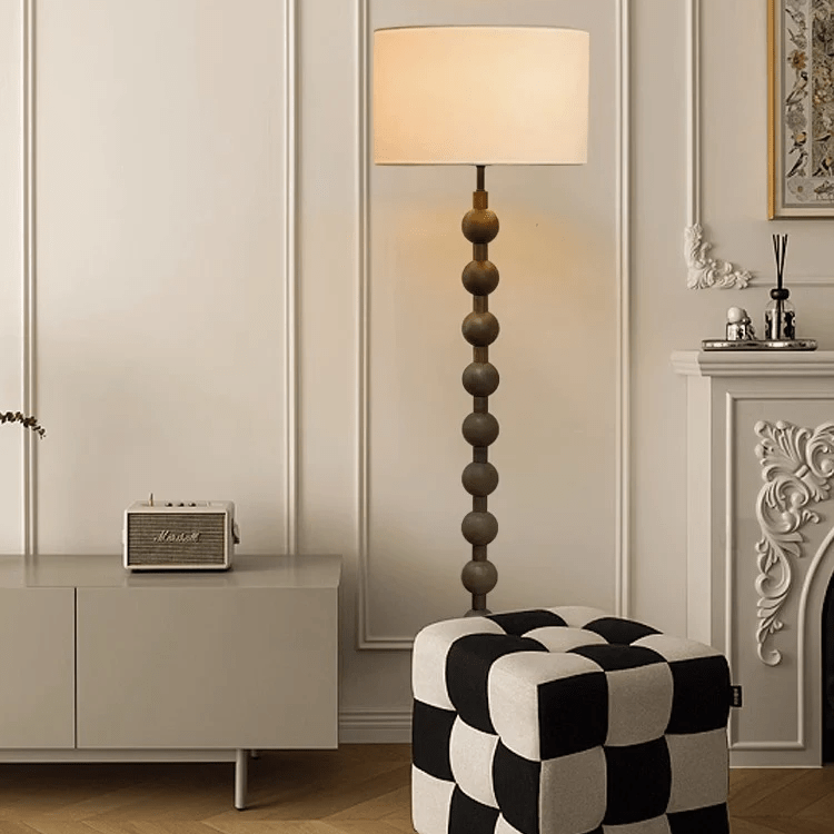 Japandi houten vloerlamp - Stralend thuis Amsterdam