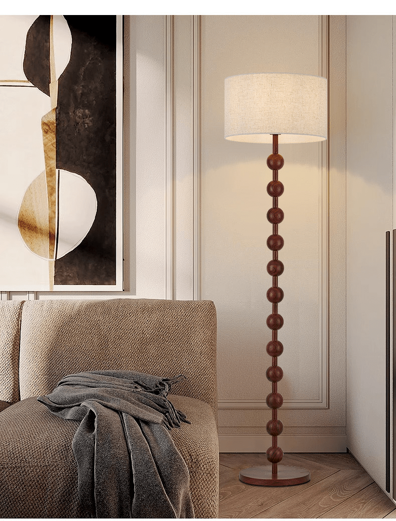 Japandi houten vloerlamp - Stralend thuis Amsterdam