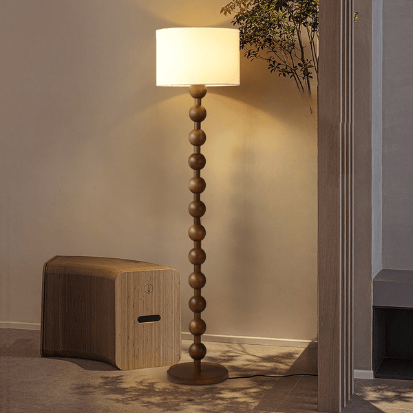 Japandi houten vloerlamp - Stralend thuis Amsterdam