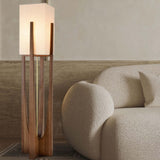 Japanse stijl walnoot vloerlamp eenvoudige massief houten lamp - Stralend thuis Amsterdam
