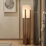 Japanse stijl walnoot vloerlamp eenvoudige massief houten lamp - Stralend thuis Amsterdam