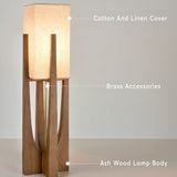 Japanse stijl walnoot vloerlamp eenvoudige massief houten lamp - Stralend thuis Amsterdam