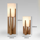 Japanse stijl walnoot vloerlamp eenvoudige massief houten lamp - Stralend thuis Amsterdam