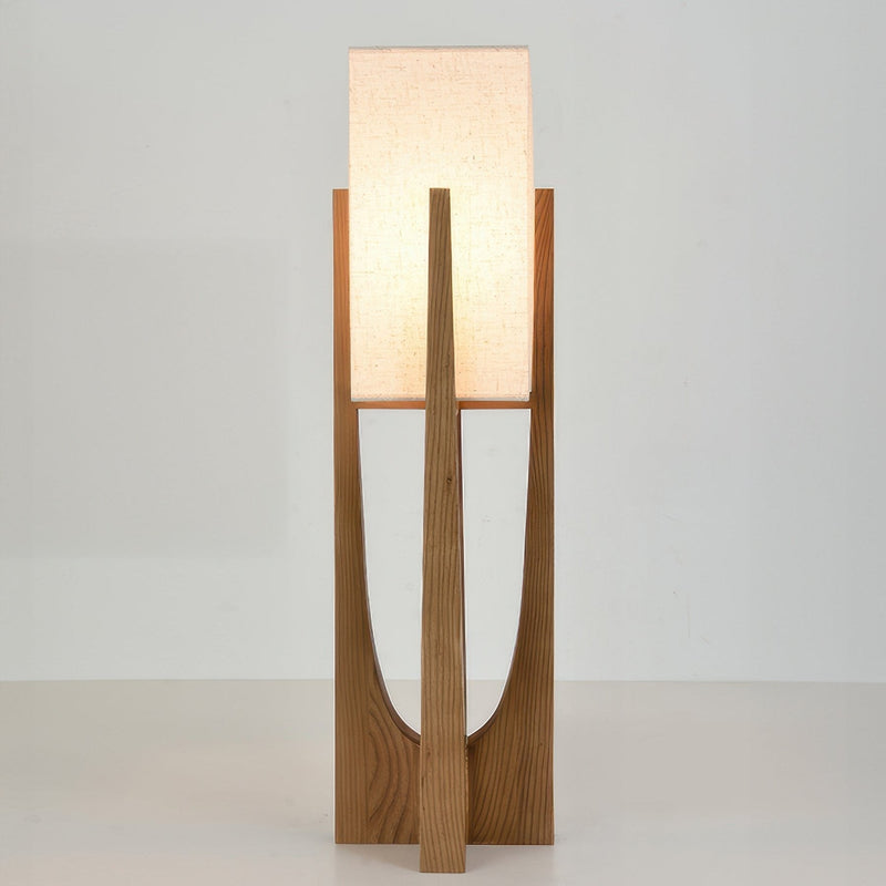 Japanse stijl walnoot vloerlamp eenvoudige massief houten lamp - Stralend thuis Amsterdam