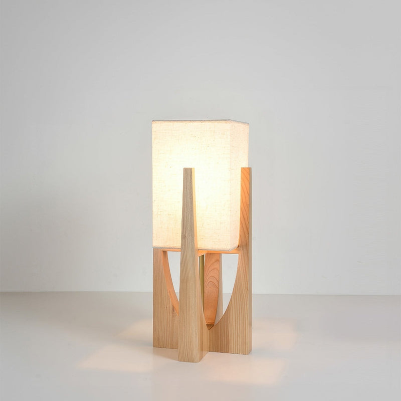 Japanse stijl walnoot vloerlamp eenvoudige massief houten lamp - Stralend thuis Amsterdam