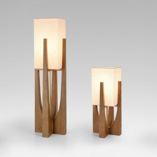 Japanse stijl walnoot vloerlamp eenvoudige massief houten lamp - Stralend thuis Amsterdam