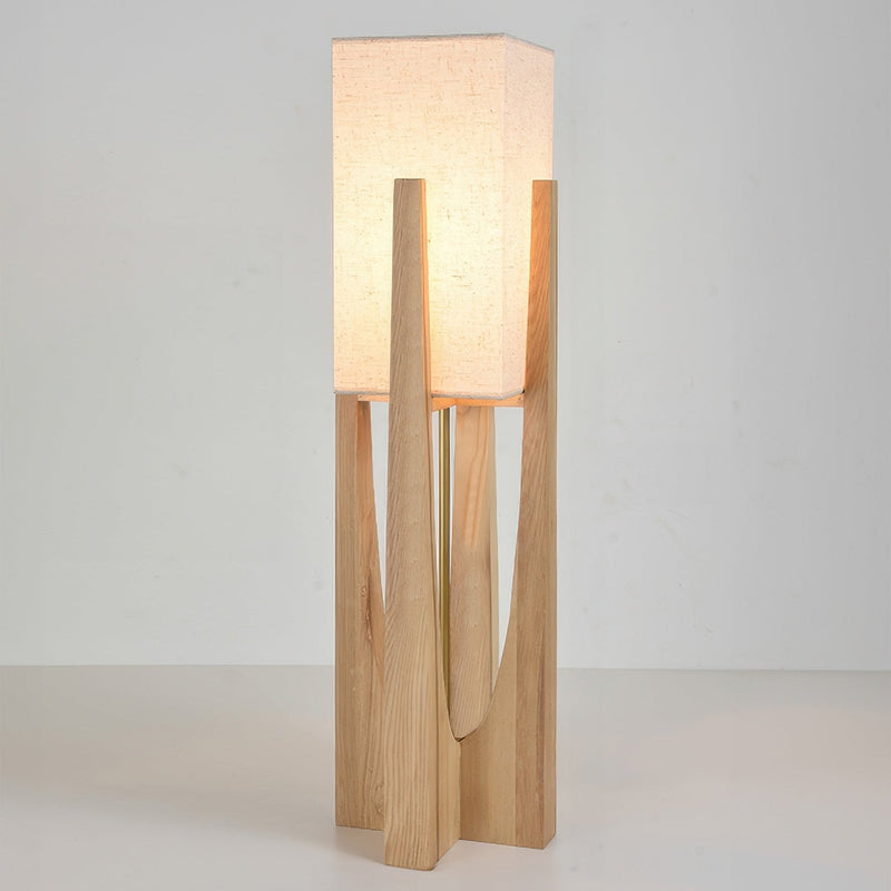 Japanse stijl walnoot vloerlamp eenvoudige massief houten lamp - Stralend thuis Amsterdam