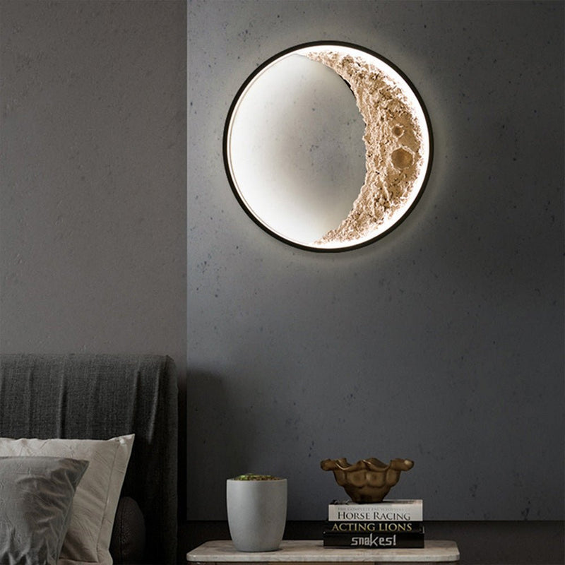 3d maan wandlamp