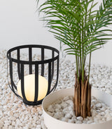 Luxe tuinlamp met bloembak