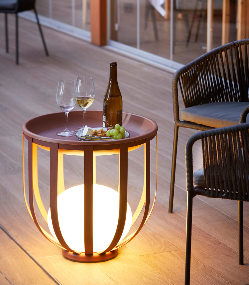 Luxe tuinlamp met bloembak