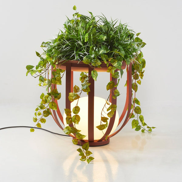 Luxe tuinlamp met bloembak