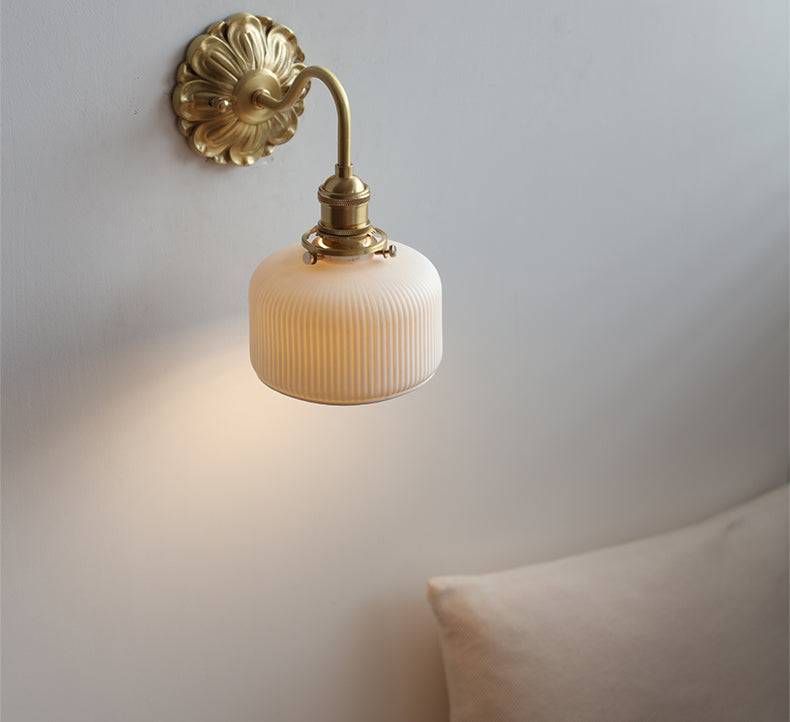 Messing keramische wandlamp - Stralend thuis Amsterdam
