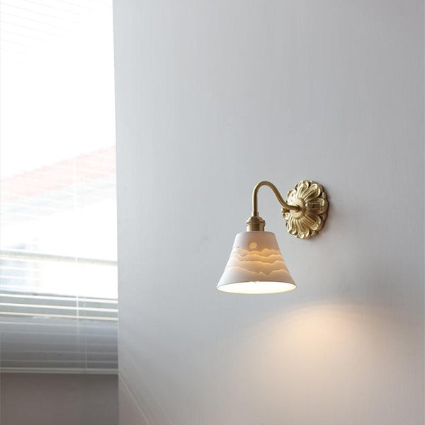Messing keramische wandlamp - Stralend thuis Amsterdam
