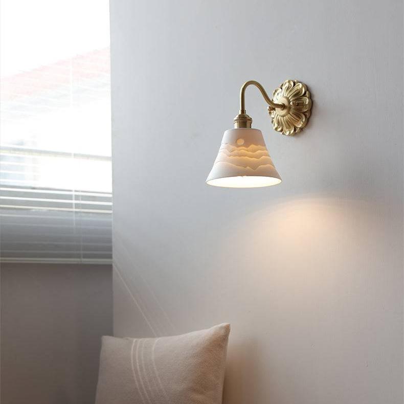 Messing keramische wandlamp - Stralend thuis Amsterdam