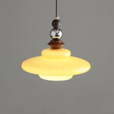 Middeleeuwse stijl glas beige eetkamer hanglamp - Stralend thuis Amsterdam