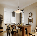 Middeleeuwse stijl glas beige eetkamer hanglamp - Stralend thuis Amsterdam