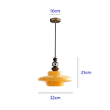 Middeleeuwse stijl glas beige eetkamer hanglamp - Stralend thuis Amsterdam