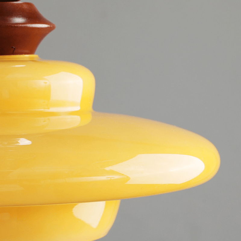 Middeleeuwse stijl glas beige eetkamer hanglamp - Stralend thuis Amsterdam