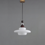 Middeleeuwse stijl glas beige eetkamer hanglamp - Stralend thuis Amsterdam