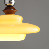 Middeleeuwse stijl glas beige eetkamer hanglamp - Stralend thuis Amsterdam
