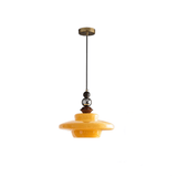 Middeleeuwse stijl glas beige eetkamer hanglamp - Stralend thuis Amsterdam