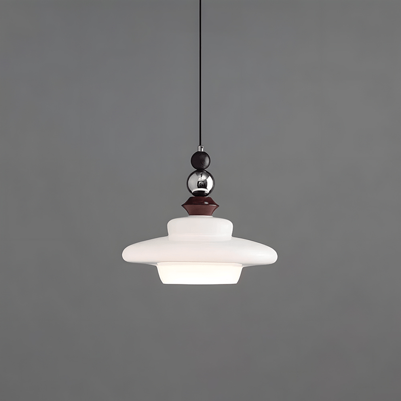 Middeleeuwse stijl glas beige eetkamer hanglamp - Stralend thuis Amsterdam