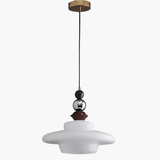 Middeleeuwse stijl glas beige eetkamer hanglamp - Stralend thuis Amsterdam