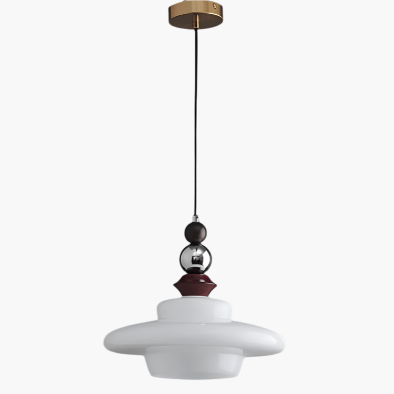 Middeleeuwse stijl glas beige eetkamer hanglamp - Stralend thuis Amsterdam