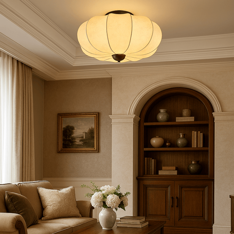 Middeleeuwse zijden plafondlamp - Stralend thuis Amsterdam