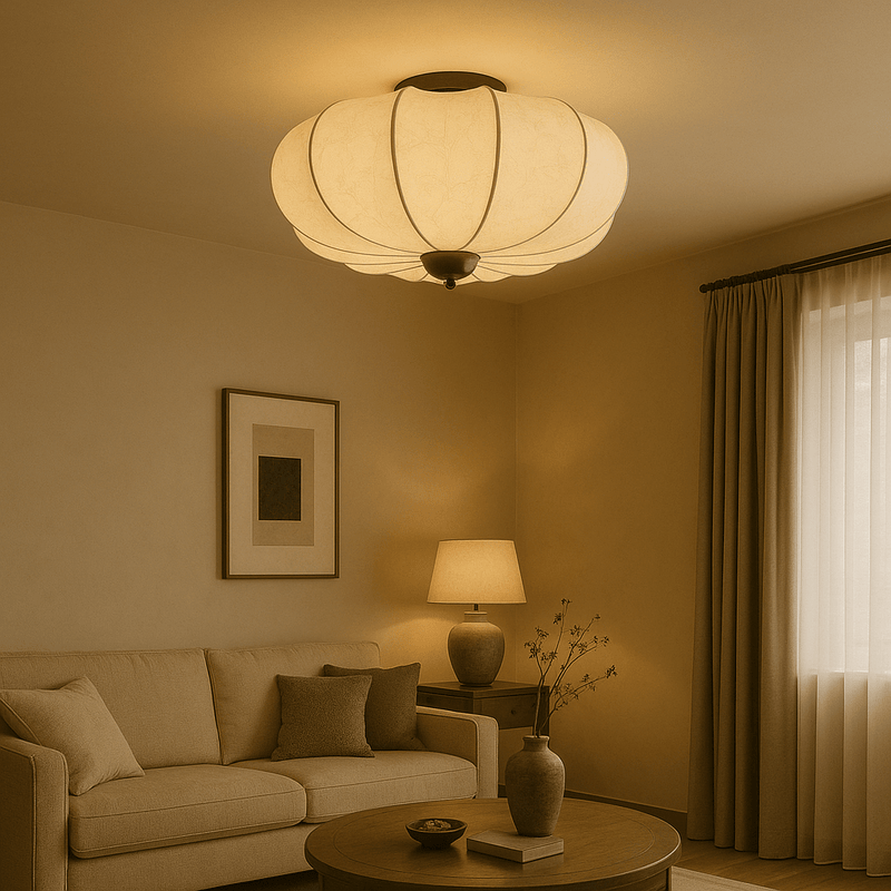 Middeleeuwse zijden plafondlamp - Stralend thuis Amsterdam