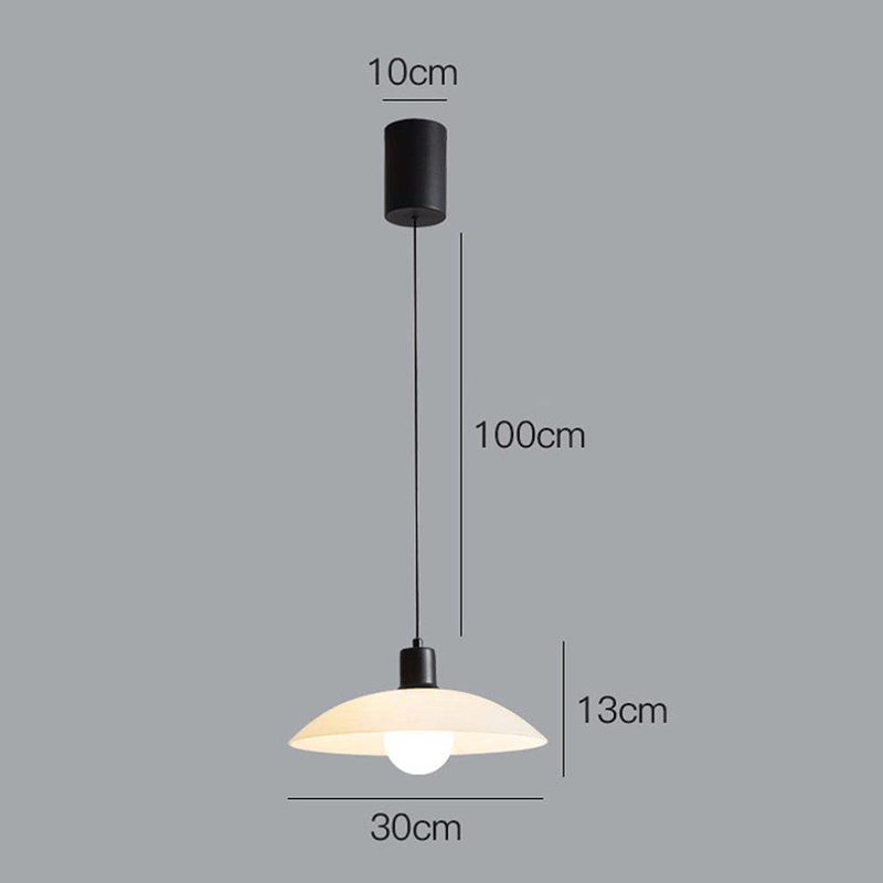 Minimalistische Witte Schijf Glazen Hanglamp - Stralend thuis Amsterdam