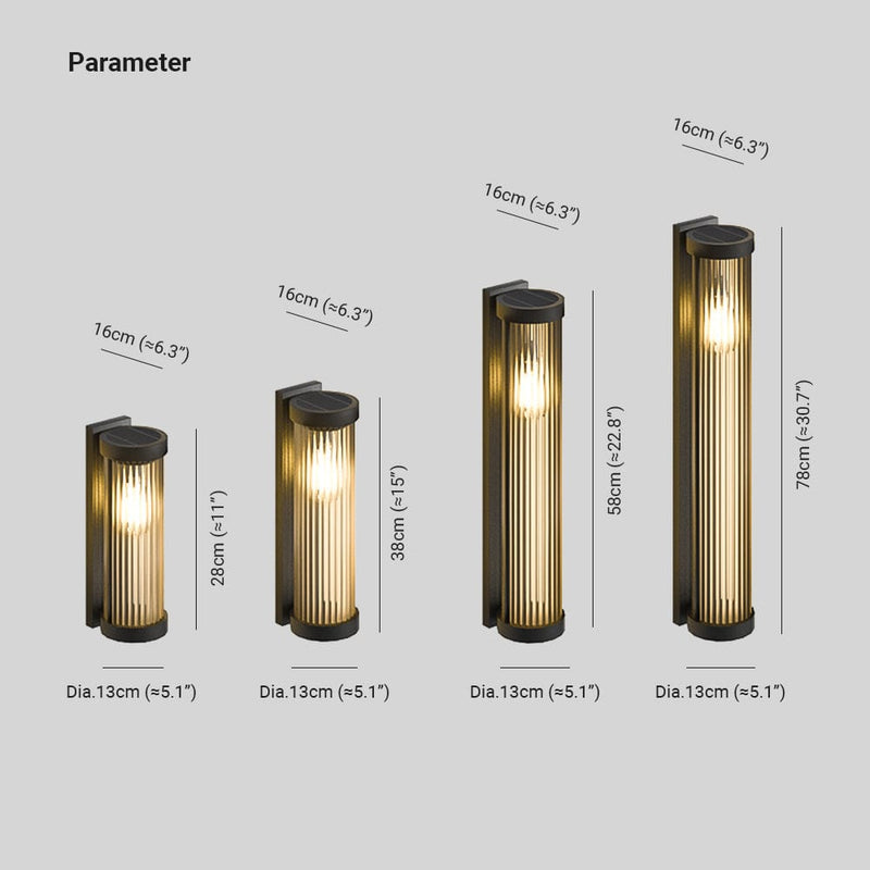 Moderne Cilindrische Metaal & Glas IP65 Waterdichte Buitenlamp - Stralend thuis Amsterdam
